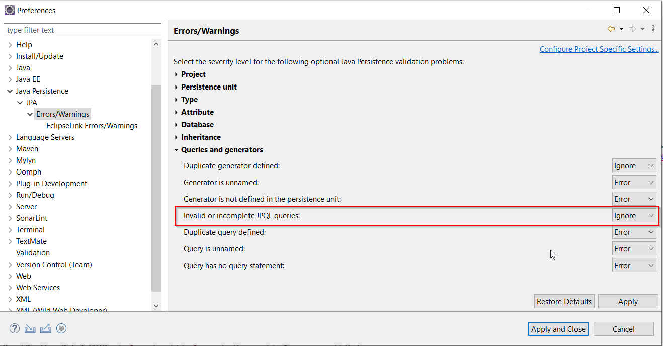 EclipseIgnoreInvalidOrIncompleteJpqlQueries.png